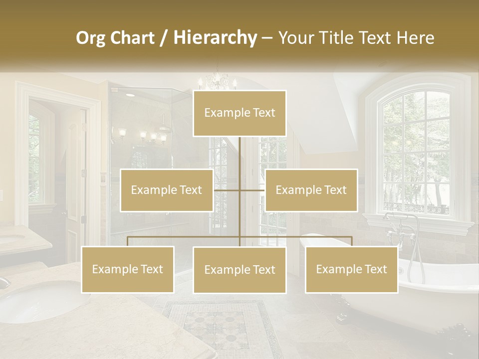 A Bath Room With A Tub A Sink And A Window PowerPoint Template