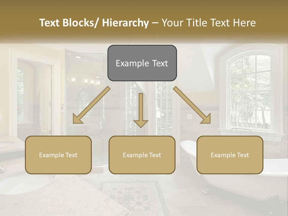 A Bath Room With A Tub A Sink And A Window PowerPoint Template