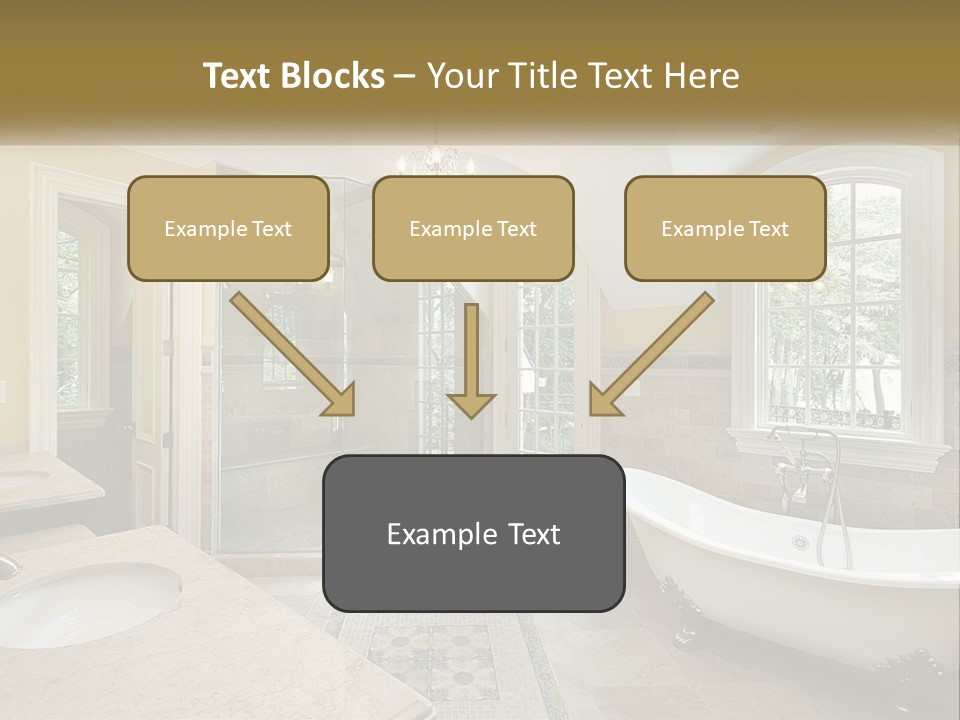 A Bath Room With A Tub A Sink And A Window PowerPoint Template