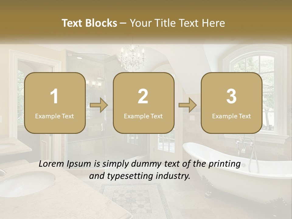 A Bath Room With A Tub A Sink And A Window PowerPoint Template