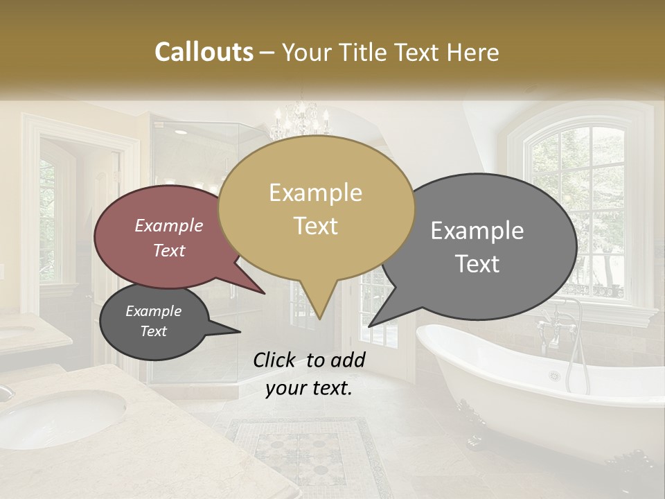 A Bath Room With A Tub A Sink And A Window PowerPoint Template