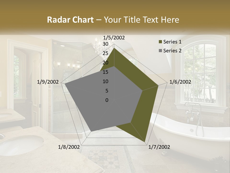 A Bath Room With A Tub A Sink And A Window PowerPoint Template