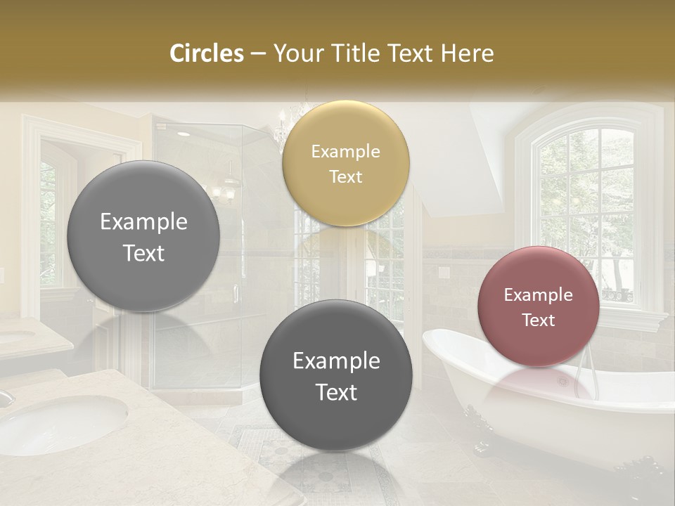 A Bath Room With A Tub A Sink And A Window PowerPoint Template