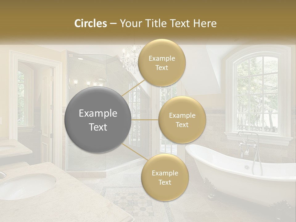 A Bath Room With A Tub A Sink And A Window PowerPoint Template