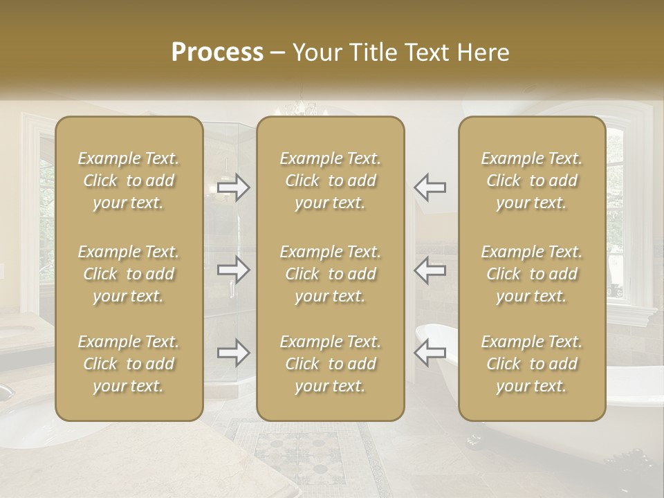 A Bath Room With A Tub A Sink And A Window PowerPoint Template