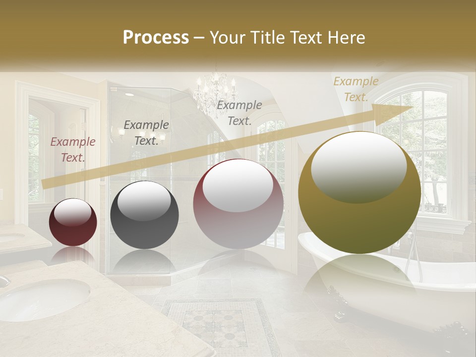 A Bath Room With A Tub A Sink And A Window PowerPoint Template