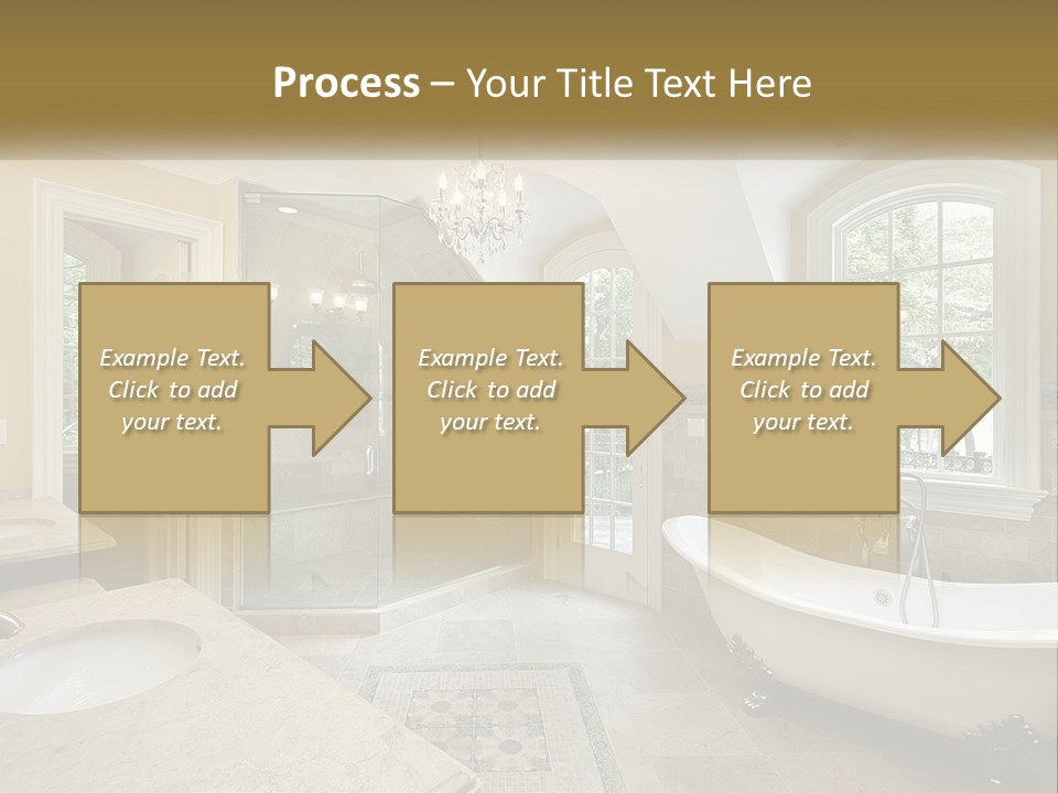 A Bath Room With A Tub A Sink And A Window PowerPoint Template