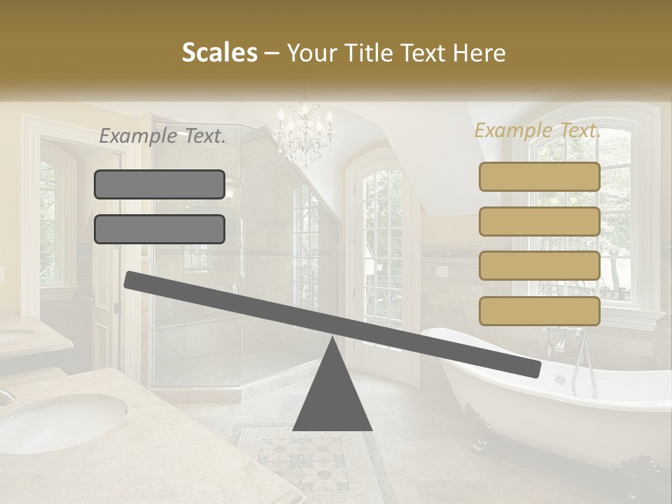 A Bath Room With A Tub A Sink And A Window PowerPoint Template