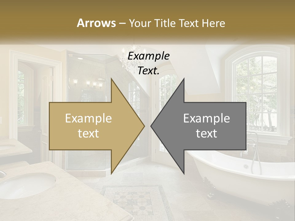 A Bath Room With A Tub A Sink And A Window PowerPoint Template