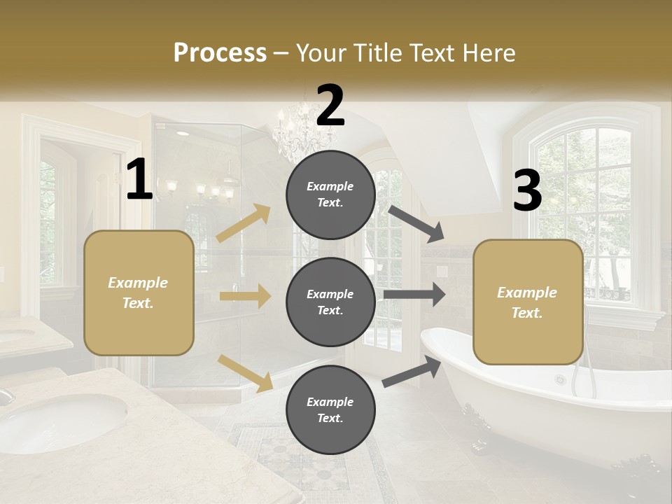 A Bath Room With A Tub A Sink And A Window PowerPoint Template