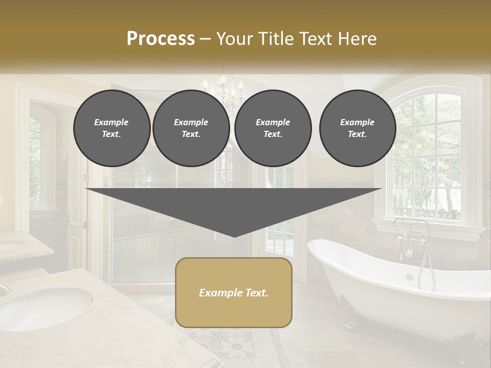 A Bath Room With A Tub A Sink And A Window PowerPoint Template