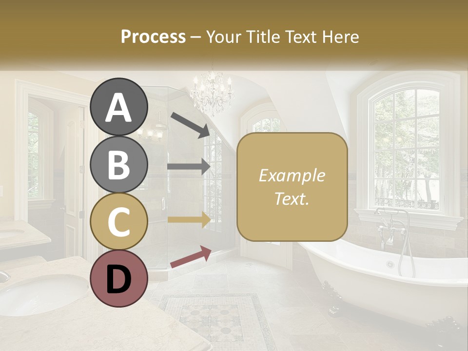 A Bath Room With A Tub A Sink And A Window PowerPoint Template