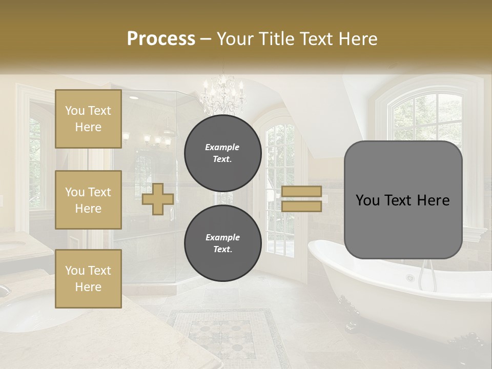 A Bath Room With A Tub A Sink And A Window PowerPoint Template
