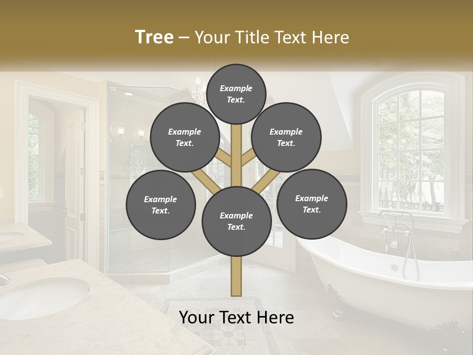 A Bath Room With A Tub A Sink And A Window PowerPoint Template