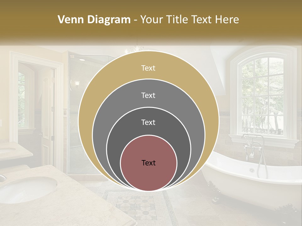 A Bath Room With A Tub A Sink And A Window PowerPoint Template
