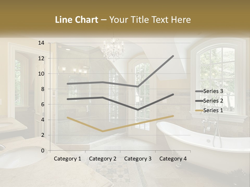 A Bath Room With A Tub A Sink And A Window PowerPoint Template