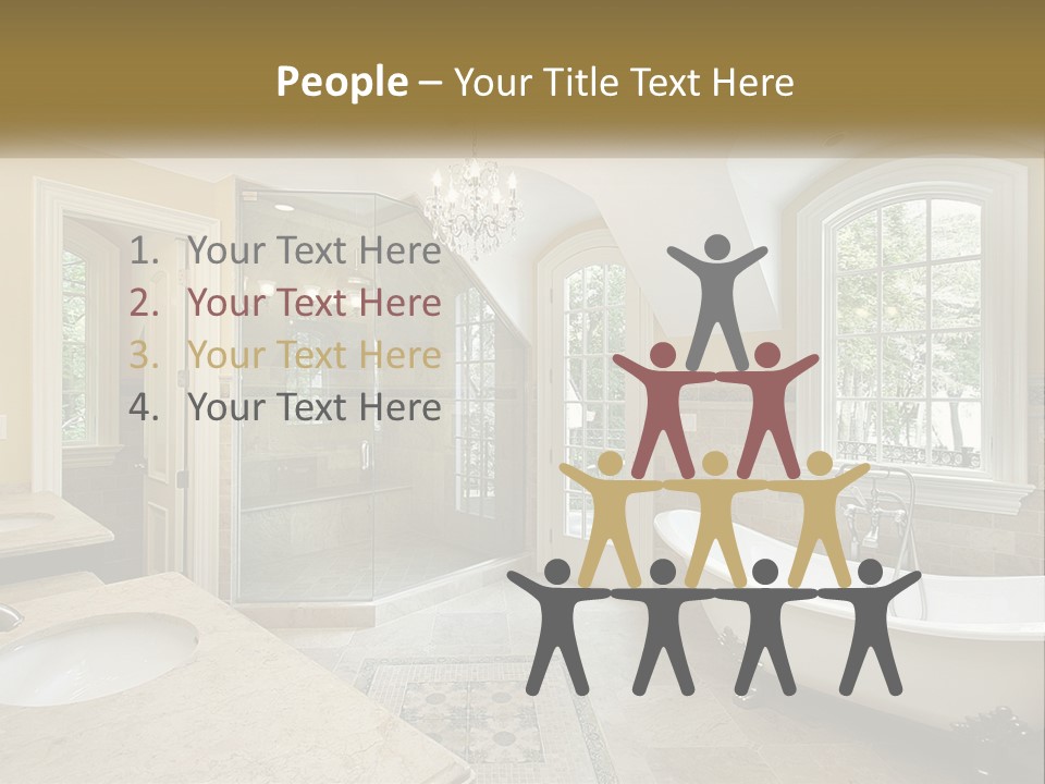 A Bath Room With A Tub A Sink And A Window PowerPoint Template