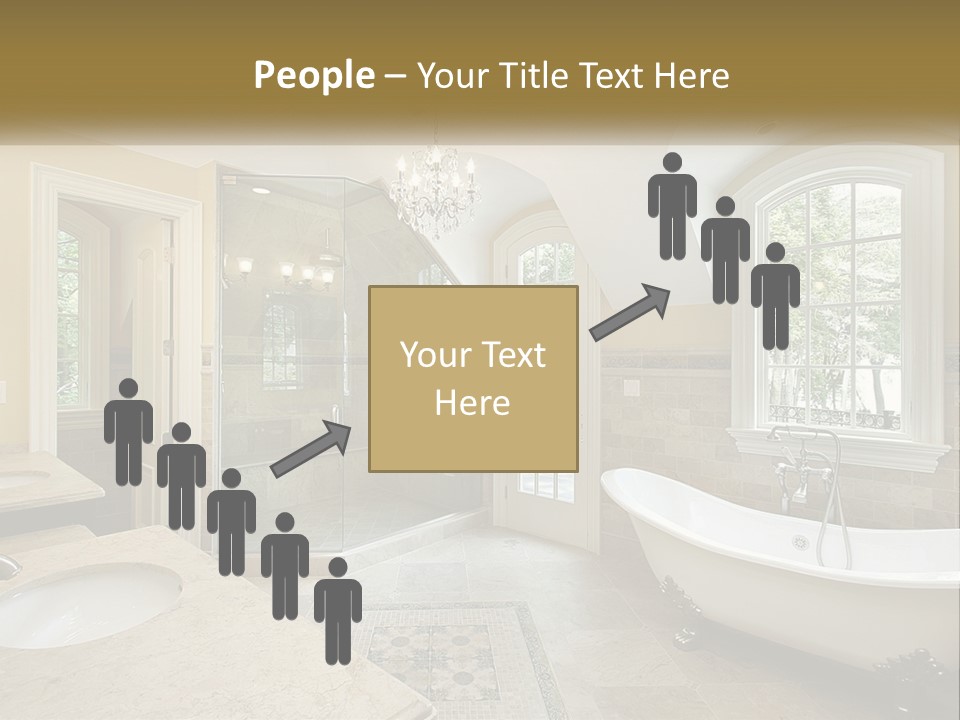 A Bath Room With A Tub A Sink And A Window PowerPoint Template