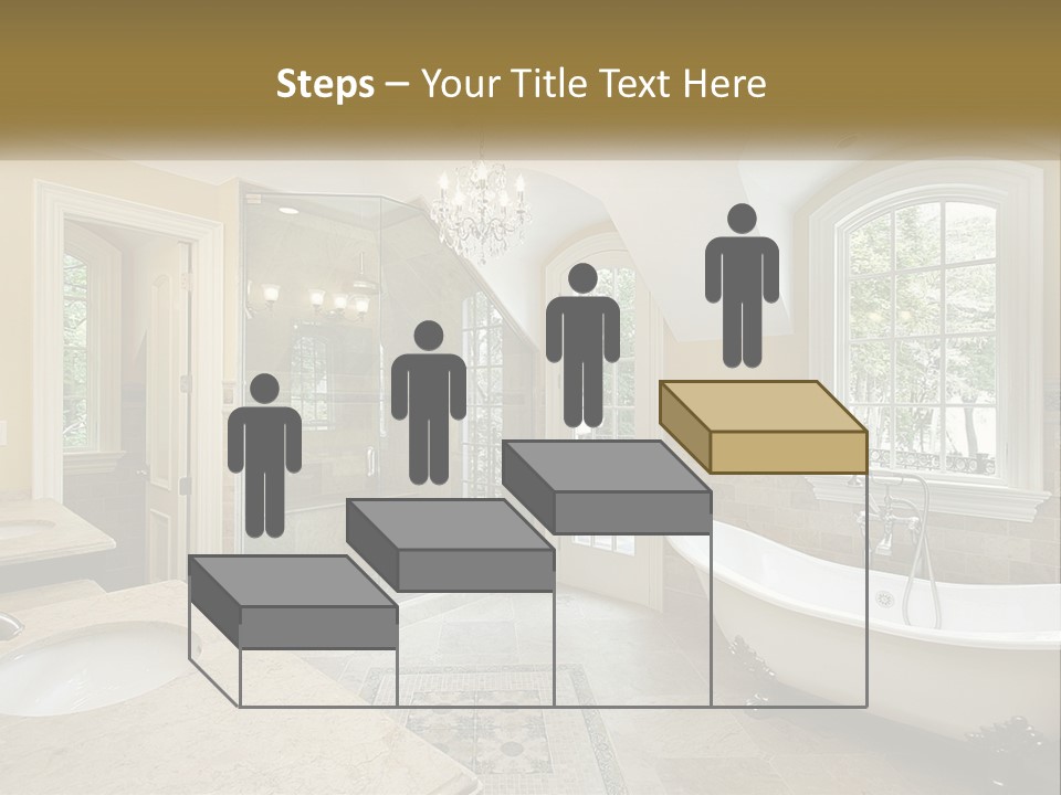 A Bath Room With A Tub A Sink And A Window PowerPoint Template