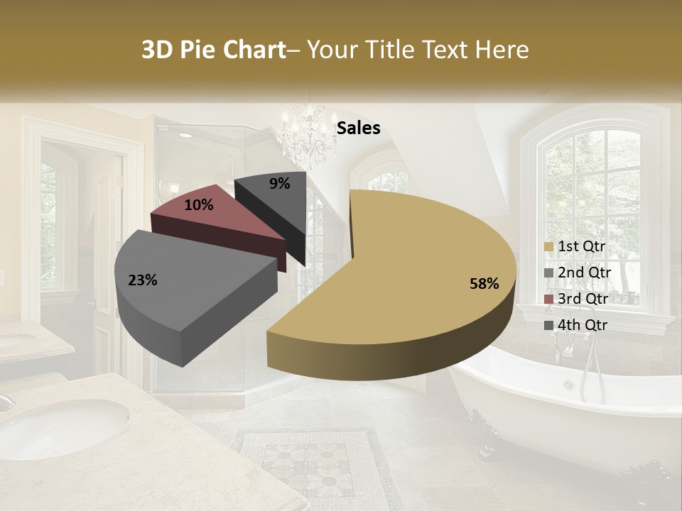 A Bath Room With A Tub A Sink And A Window PowerPoint Template