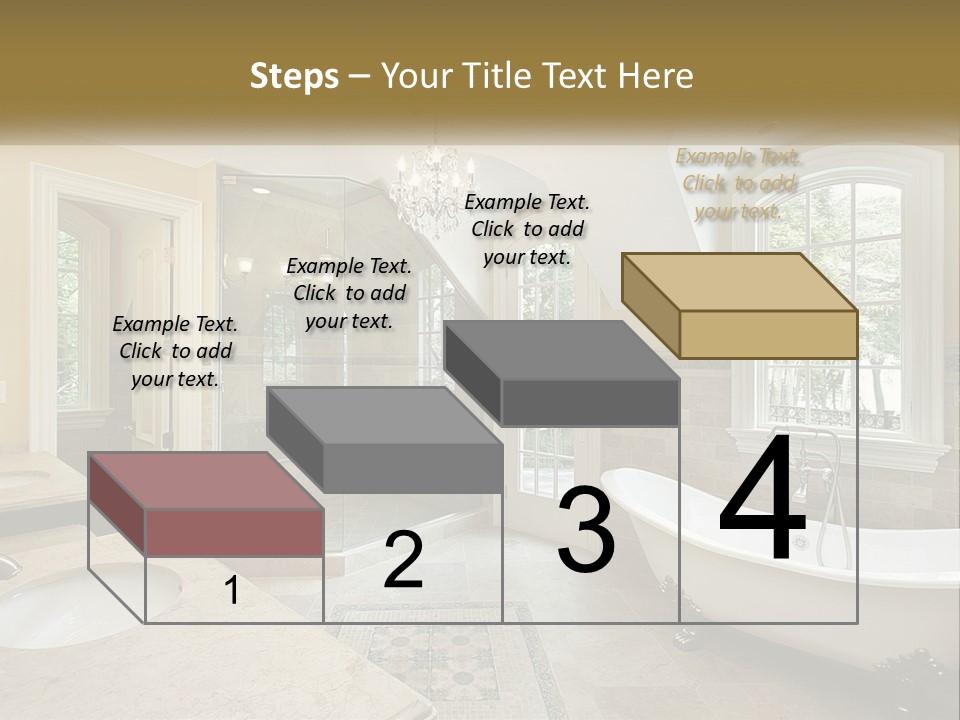 A Bath Room With A Tub A Sink And A Window PowerPoint Template