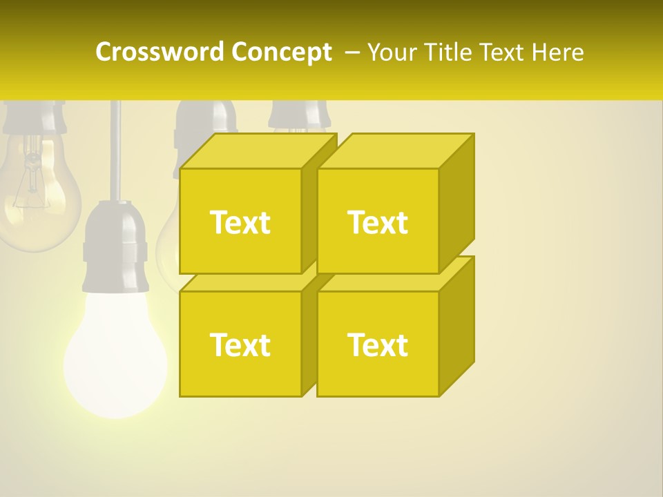 A Group Of Light Bulbs Hanging From A Ceiling PowerPoint Template