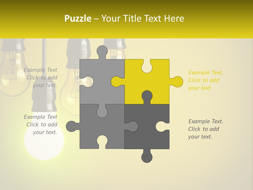 A Group Of Light Bulbs Hanging From A Ceiling PowerPoint Template