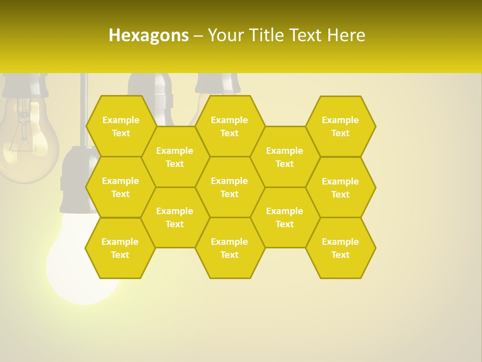 A Group Of Light Bulbs Hanging From A Ceiling PowerPoint Template