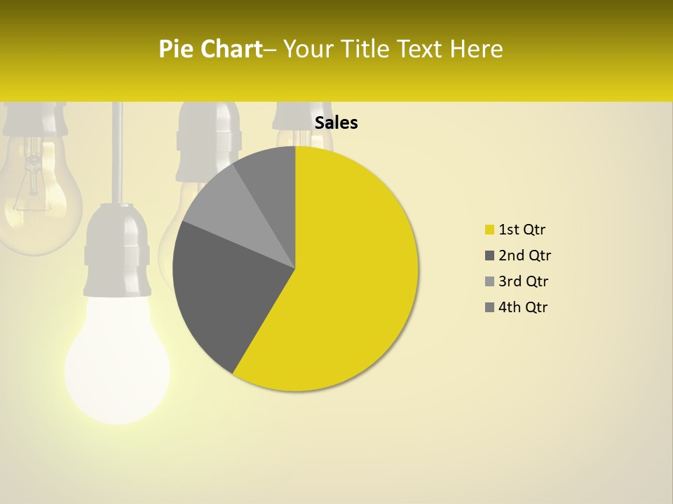 A Group Of Light Bulbs Hanging From A Ceiling PowerPoint Template