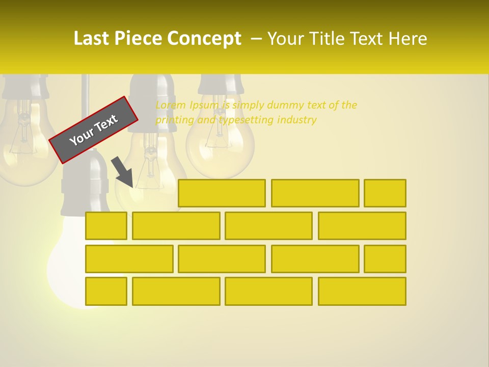 A Group Of Light Bulbs Hanging From A Ceiling PowerPoint Template