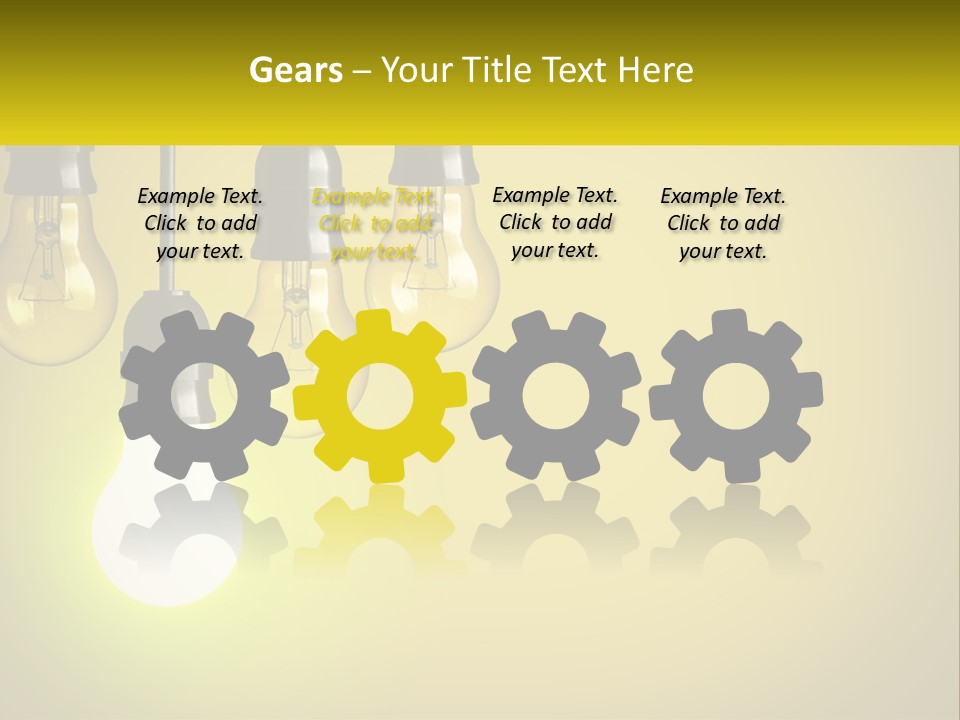 A Group Of Light Bulbs Hanging From A Ceiling PowerPoint Template