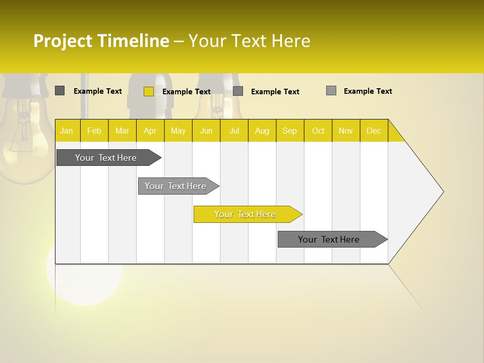 A Group Of Light Bulbs Hanging From A Ceiling PowerPoint Template