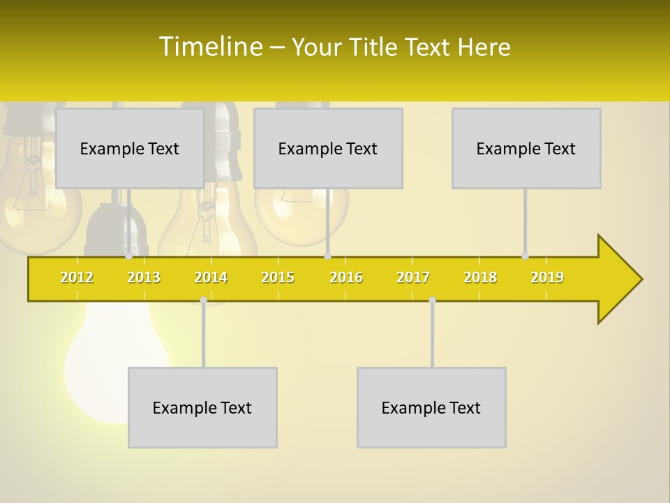 A Group Of Light Bulbs Hanging From A Ceiling PowerPoint Template