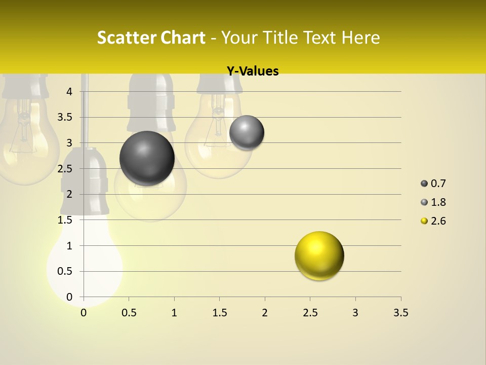 A Group Of Light Bulbs Hanging From A Ceiling PowerPoint Template