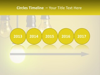A Group Of Light Bulbs Hanging From A Ceiling PowerPoint Template