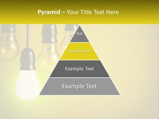 A Group Of Light Bulbs Hanging From A Ceiling PowerPoint Template
