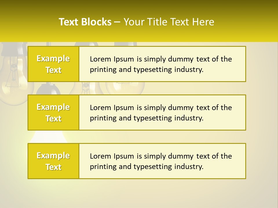 A Group Of Light Bulbs Hanging From A Ceiling PowerPoint Template