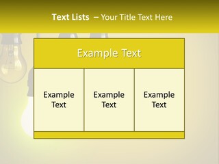 A Group Of Light Bulbs Hanging From A Ceiling PowerPoint Template