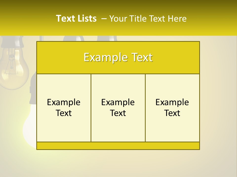 A Group Of Light Bulbs Hanging From A Ceiling PowerPoint Template