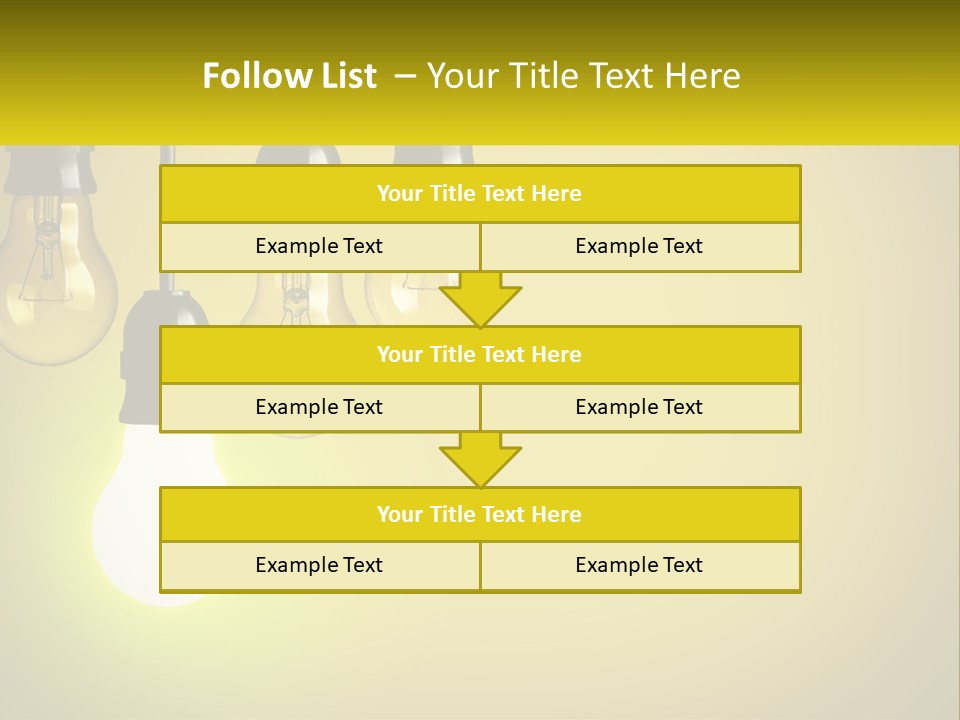 A Group Of Light Bulbs Hanging From A Ceiling PowerPoint Template