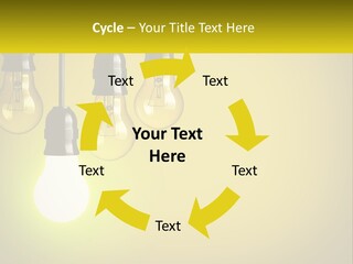 A Group Of Light Bulbs Hanging From A Ceiling PowerPoint Template