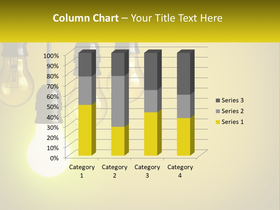 A Group Of Light Bulbs Hanging From A Ceiling PowerPoint Template