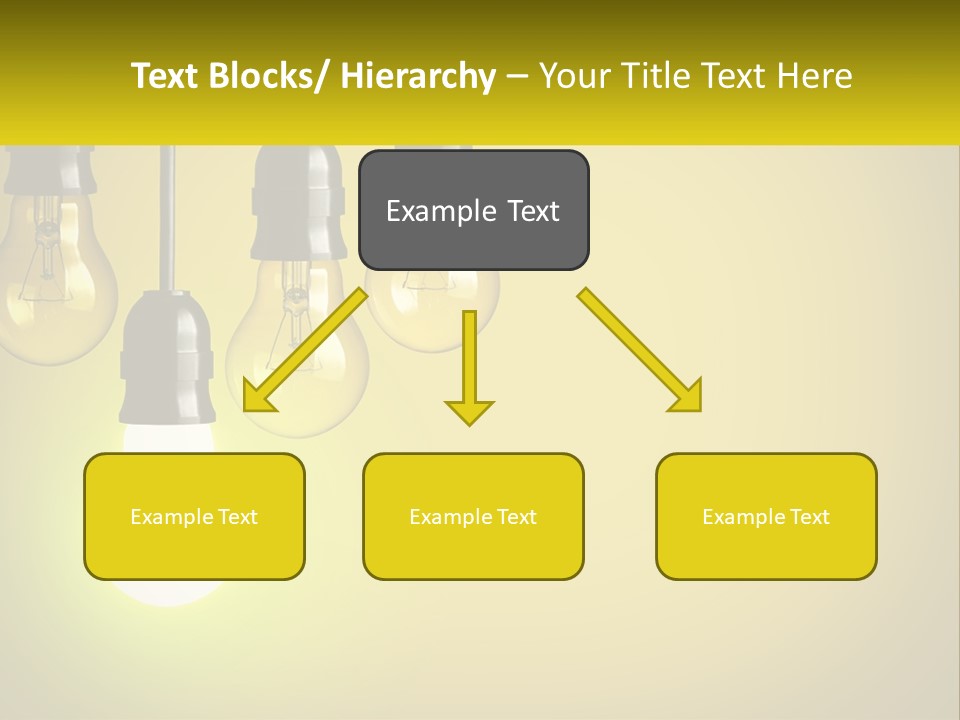 A Group Of Light Bulbs Hanging From A Ceiling PowerPoint Template