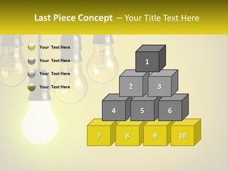 A Group Of Light Bulbs Hanging From A Ceiling PowerPoint Template