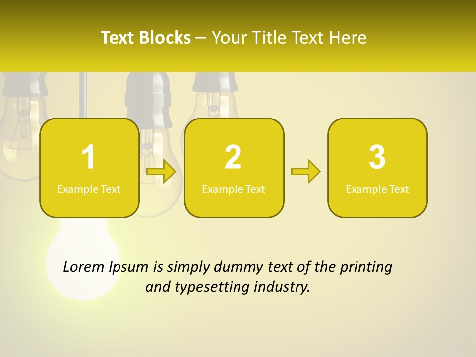 A Group Of Light Bulbs Hanging From A Ceiling PowerPoint Template