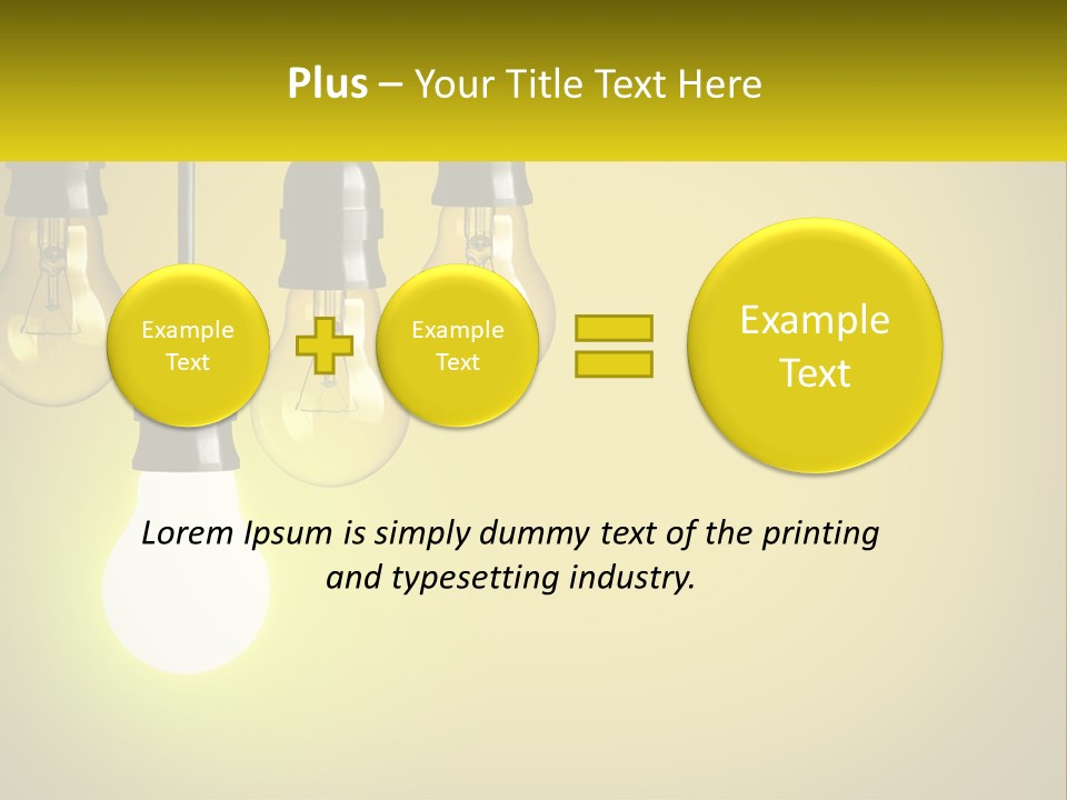 A Group Of Light Bulbs Hanging From A Ceiling PowerPoint Template