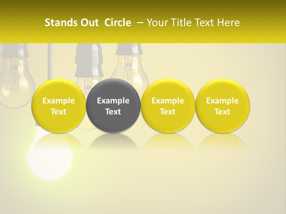 A Group Of Light Bulbs Hanging From A Ceiling PowerPoint Template