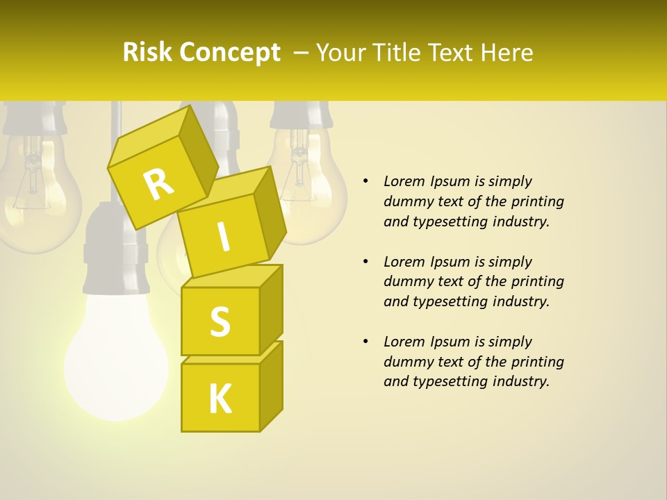 A Group Of Light Bulbs Hanging From A Ceiling PowerPoint Template