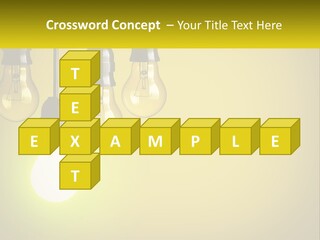 A Group Of Light Bulbs Hanging From A Ceiling PowerPoint Template