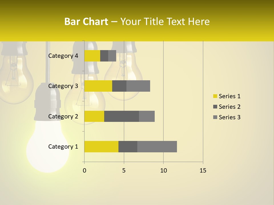 A Group Of Light Bulbs Hanging From A Ceiling PowerPoint Template